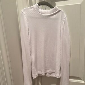 Abercrombie Kids White Ribbed Long Sleeve Top size 11/12